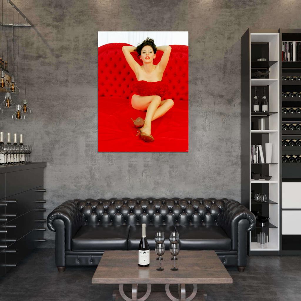 Rose McGowan Red Nude Sexy Hot Actress Wall Art Print Poster