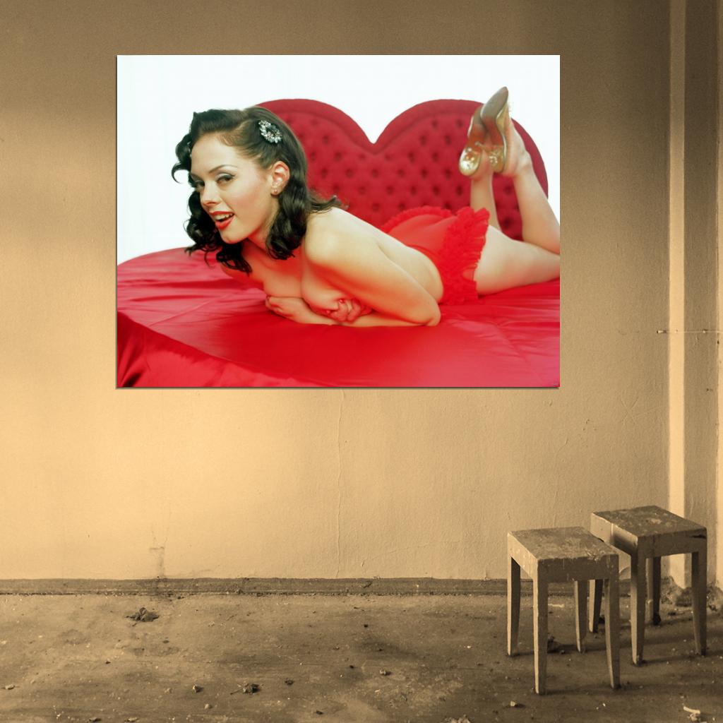 Rose McGowan Sexy Hot Boobs Panties Actress Wall Art Print Poster