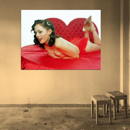 Rose McGowan Sexy Hot Boobs Panties Actress Wall Art Print Poster