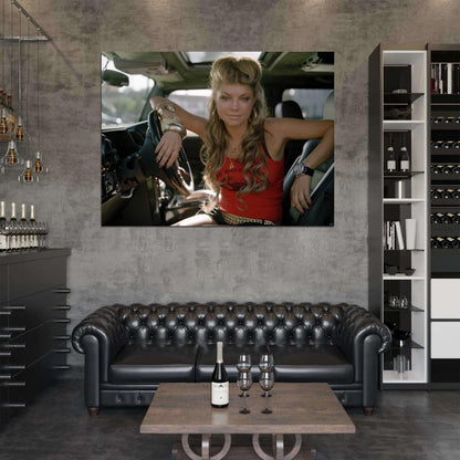 Fergie Hip Hop R&B Beautiful Music Singer Wall Art Print Poster