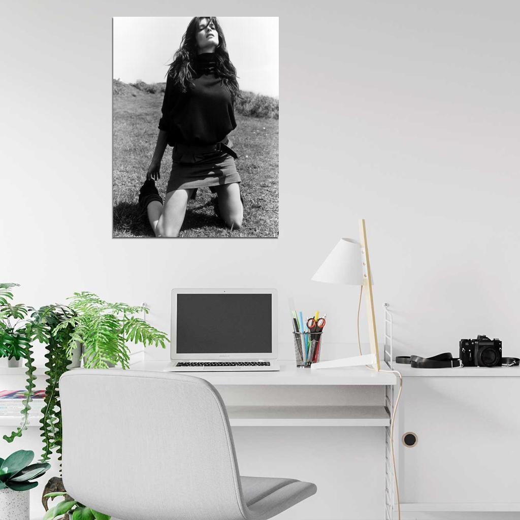 Stephanie Seymour Actress Model BW Wall Art Print Poster