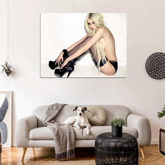 Taylor Momsen Sexy Hot Hard Rock Nude Topless Wall Art Print Poster