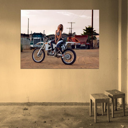 Vanessa Hudgens Motorcycle Hot Music Singer Wall Art Print Poster