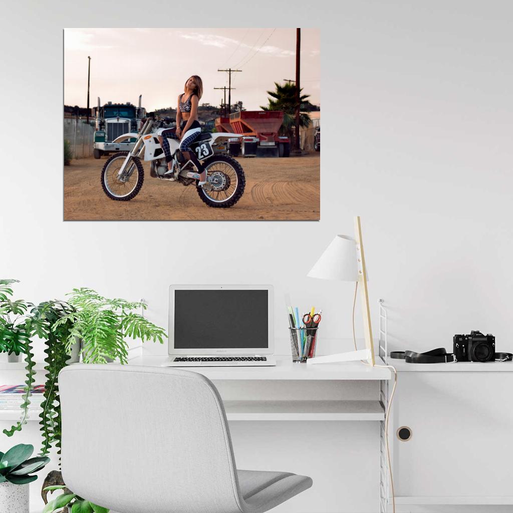 Vanessa Hudgens Motorcycle Hot Music Singer Wall Art Print Poster