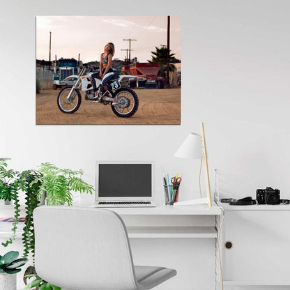 Vanessa Hudgens Motorcycle Hot Music Singer Wall Art Print Poster