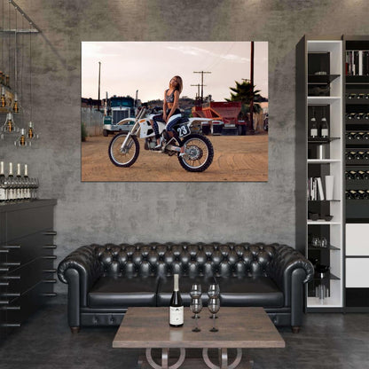 Vanessa Hudgens Motorcycle Hot Music Singer Wall Art Print Poster