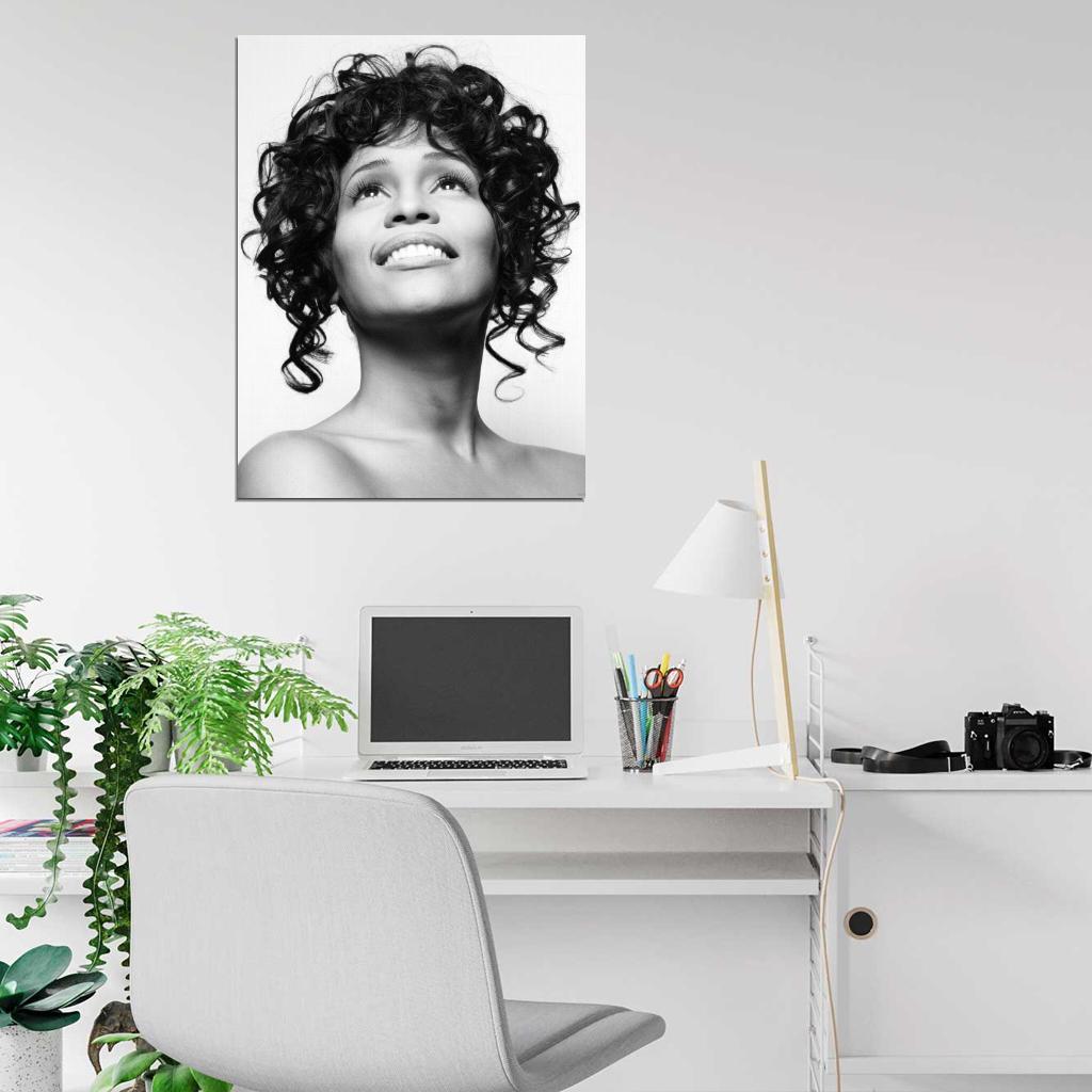 Whitney Houston Cute Portrait Hot Music Singer Wall Art Print Poster