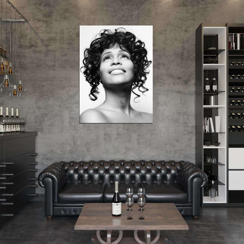 Whitney Houston Cute Portrait Hot Music Singer Wall Art Print Poster
