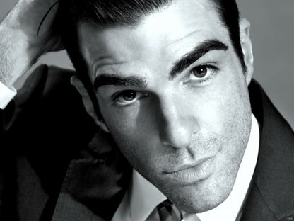 Zachary Quinto Beautiful Portrait Actor BW Wall Art Print Poster
