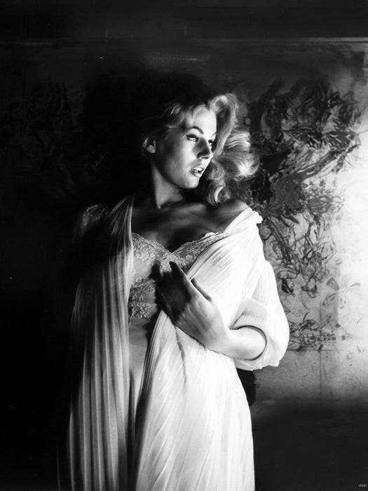 Anita Ekberg Actress Old Retro Vintage BW Wall Art Print Poster