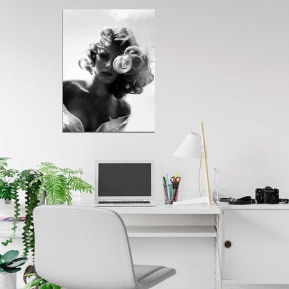 Anita Ekberg Actress Old Retro Vintage BW Wall Art Print Poster