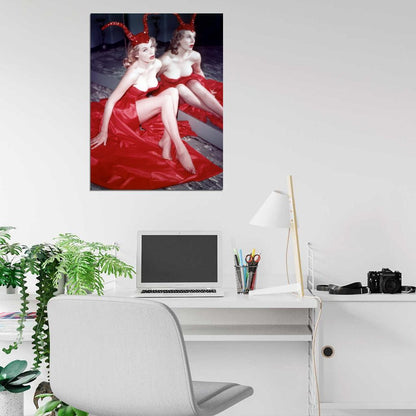 Anita Ekberg Actress Red Old Retro Vintage Wall Art Print Poster