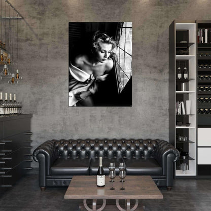 Anita Ekberg Old Retro Vintage Actress BW Wall Art Print Poster