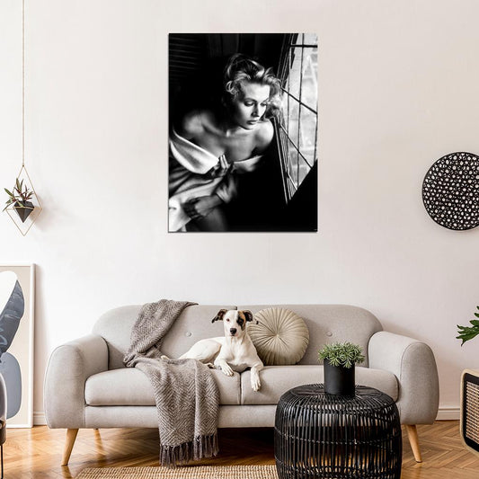 Anita Ekberg Old Retro Vintage Actress BW Wall Art Print Poster