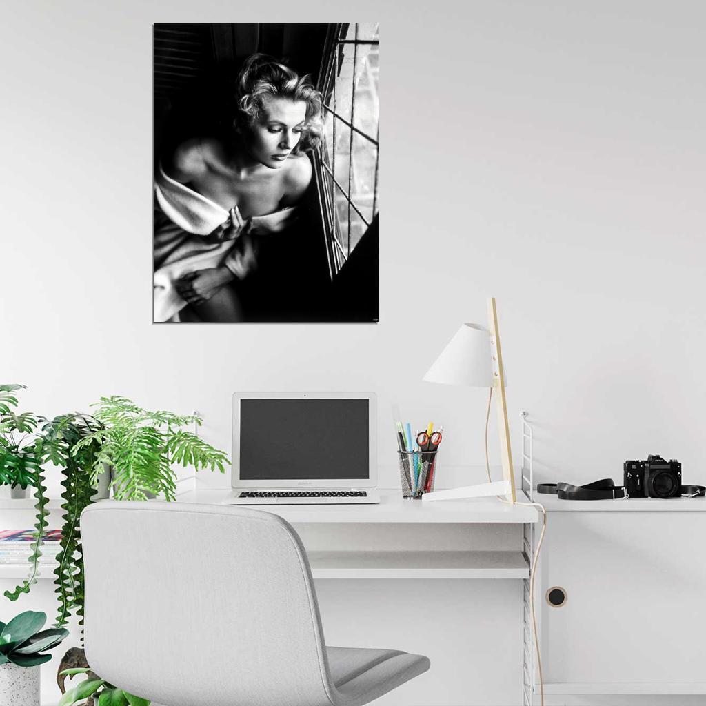Anita Ekberg Old Retro Vintage Actress BW Wall Art Print Poster