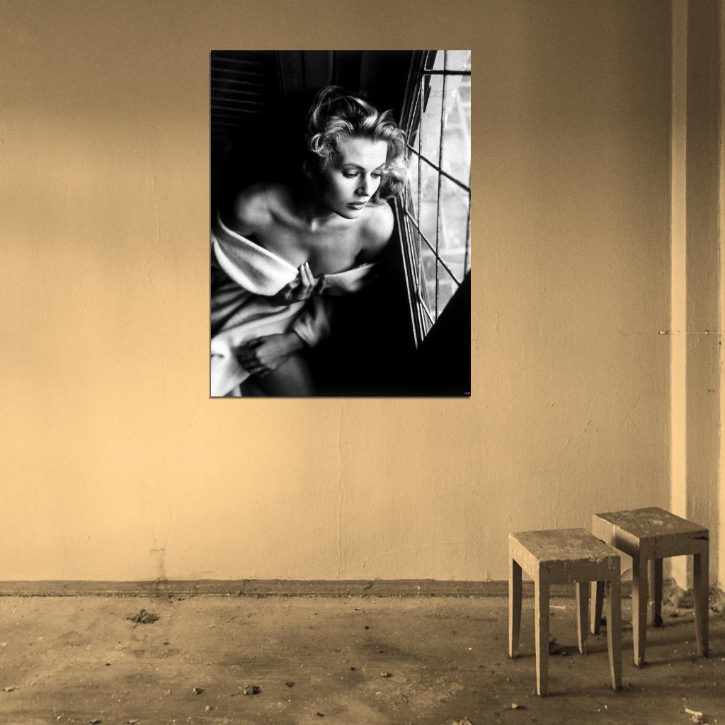 Anita Ekberg Old Retro Vintage Actress BW Wall Art Print Poster