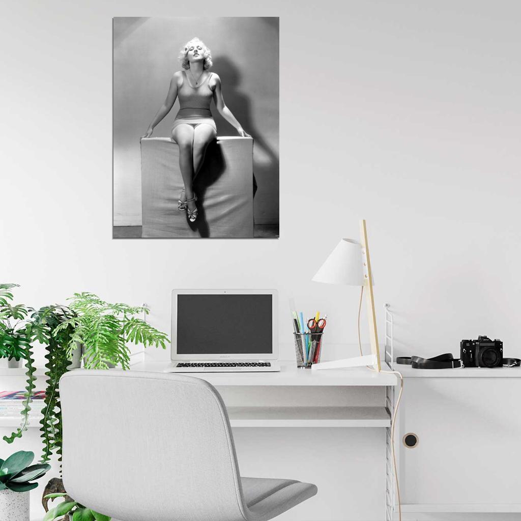 Anita Page Actress Old Retro Vintage BW Wall Art Print Poster