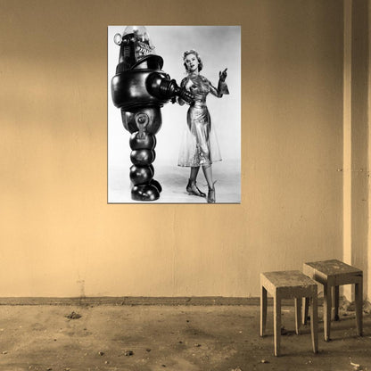 Anne Francis Forbidden Planet Retro Vintage BW Wall Art Print Poster