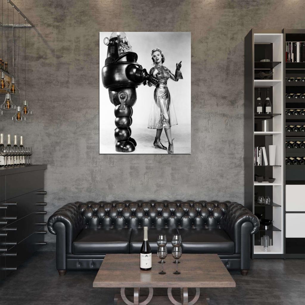 Anne Francis Forbidden Planet Retro Vintage BW Wall Art Print Poster