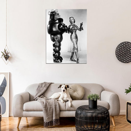 Anne Francis Forbidden Planet Retro Vintage BW Wall Art Print Poster