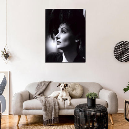 Carole Lombard Portrait Old Retro Vintage BW Wall Art Print Poster