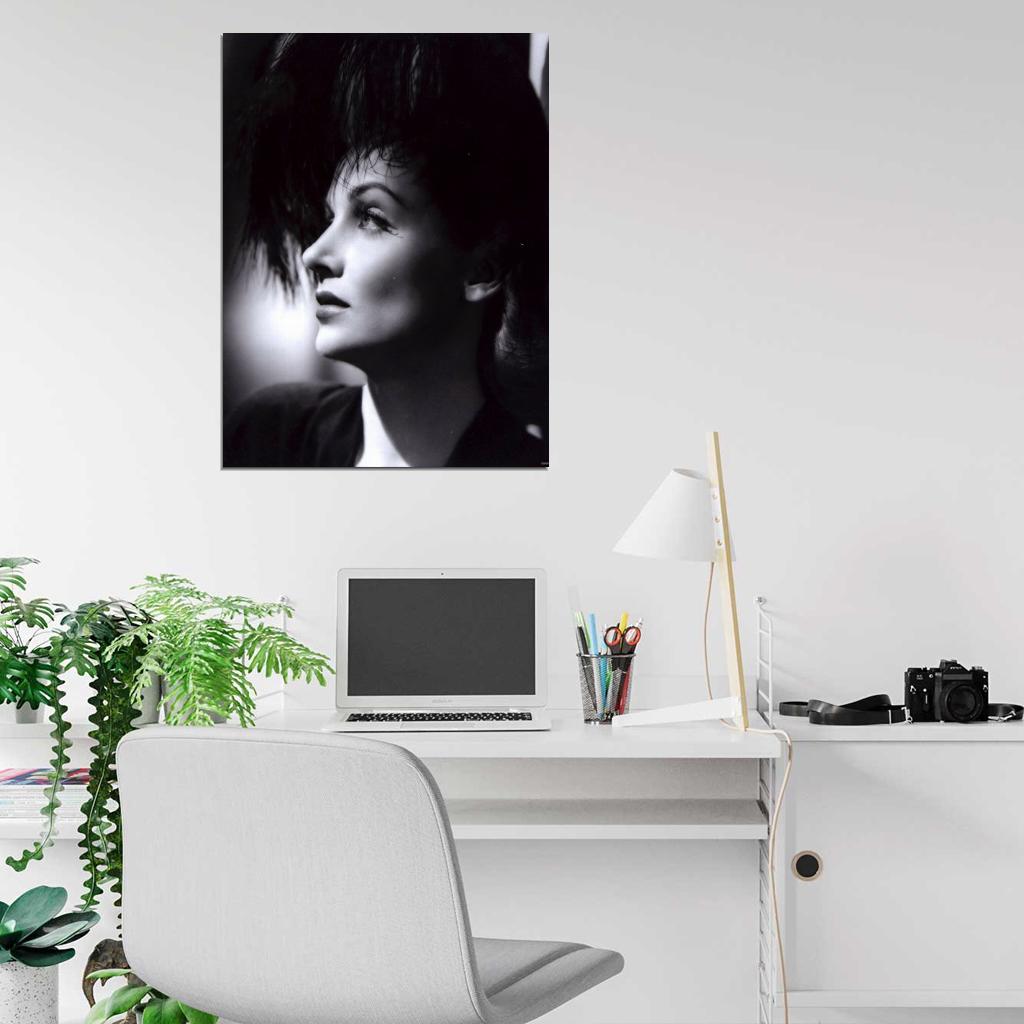 Carole Lombard Portrait Old Retro Vintage BW Wall Art Print Poster
