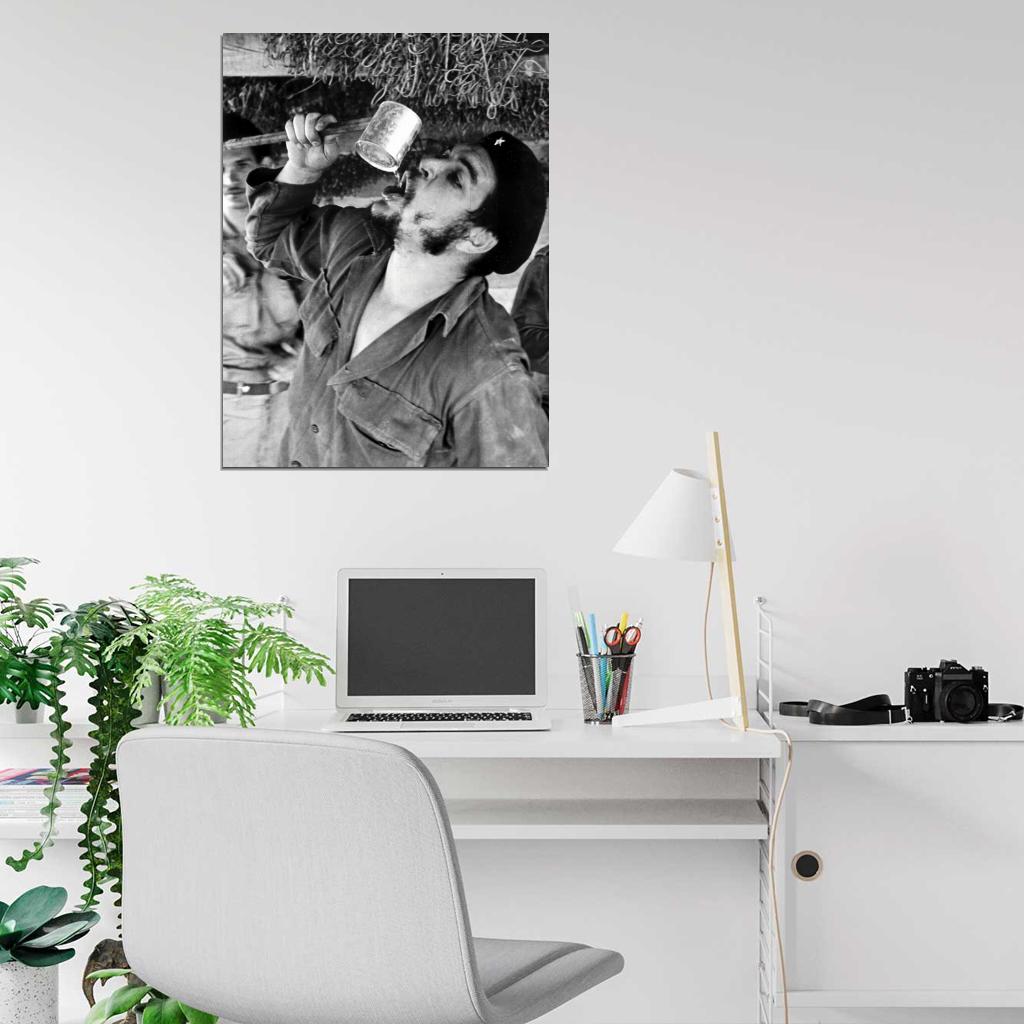 Che Guevara Voluntary Work Havana 1961 Vintage Wall Art Print Poster
