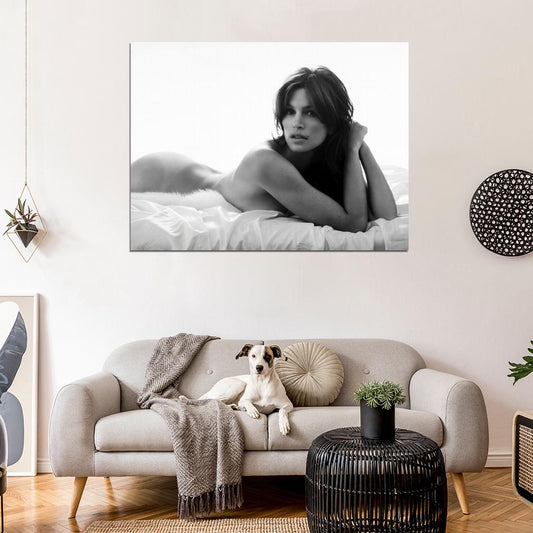 Cindy Crawford Sexy Hot Model Vintage BW Wall Art Print Poster