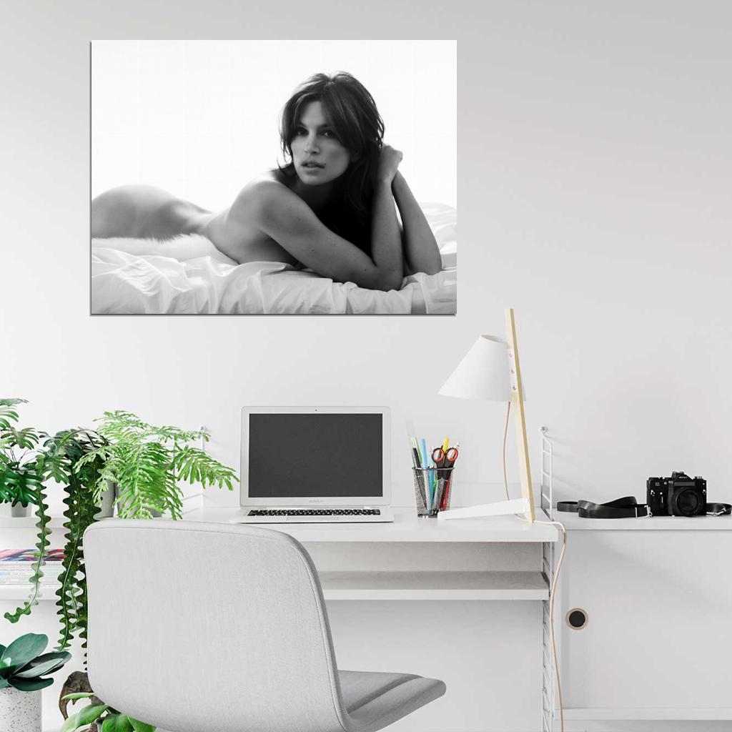 Cindy Crawford Sexy Hot Model Vintage BW Wall Art Print Poster