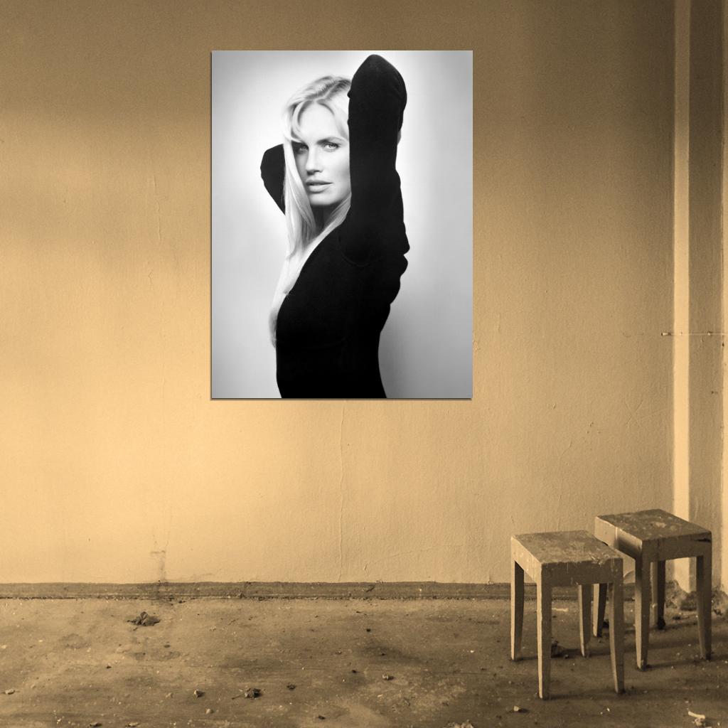 Daryl Hannah Retro Vintage Actress BW Wall Art Print Poster