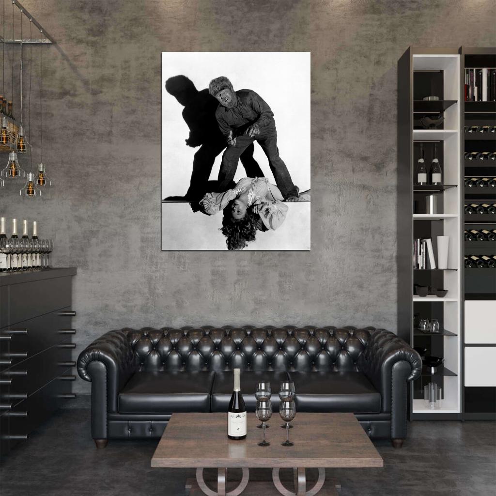 Evelyn Ankers The Wolf Man 1941 Retro Movie BW Wall Art Print Poster