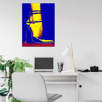 Fashion Pop Art Female Shoe Modern Design Wall Art Print Poster
