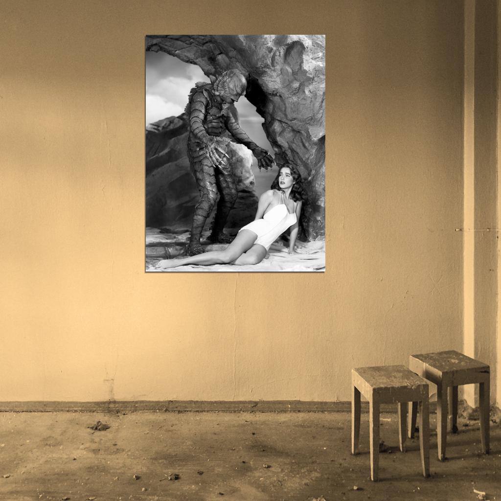 Julie Adams Creature from the Black Lagoon BW Wall Art Print Poster