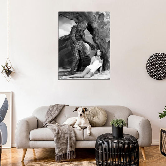 Julie Adams Creature from the Black Lagoon BW Wall Art Print Poster