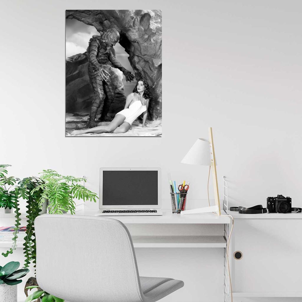 Julie Adams Creature from the Black Lagoon BW Wall Art Print Poster