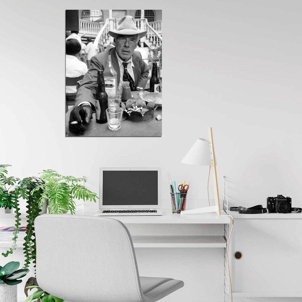 Lee Marvin Pocket Money 1972 Old Vintage BW Wall Art Print Poster