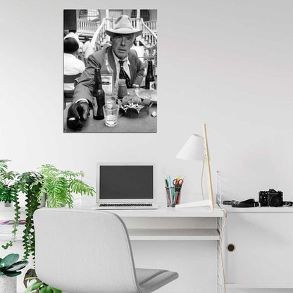 Lee Marvin Pocket Money 1972 Old Vintage BW Wall Art Print Poster