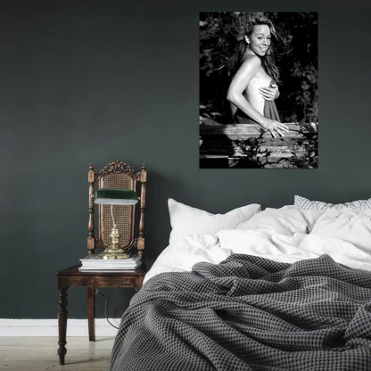 Mariah Carey Sexy Hot Pop Singer Music BW Wall Art Print Poster