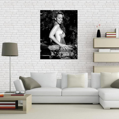 Mariah Carey Sexy Hot Pop Singer Music BW Wall Art Print Poster