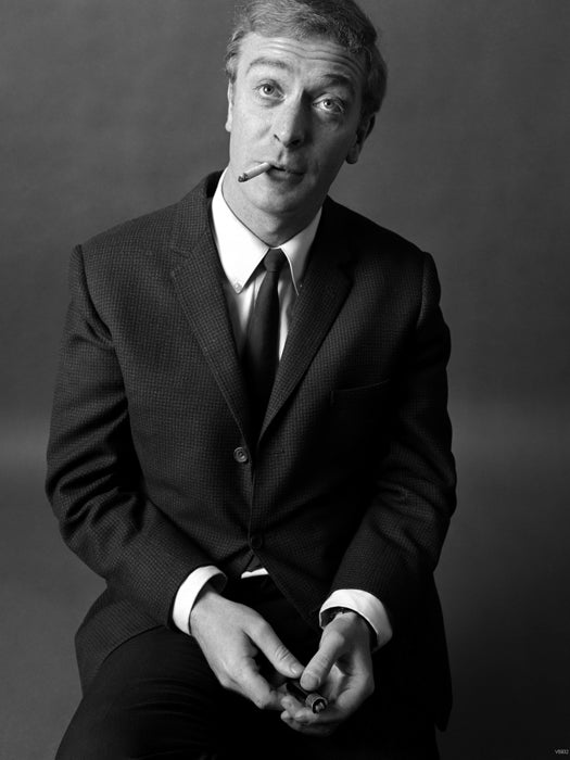 Michael Caine Old Retro Vintage Classic BW Wall Art Print Poster