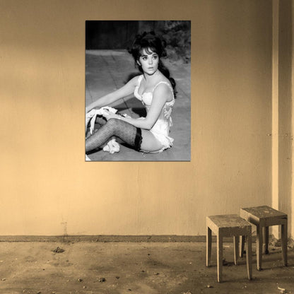 Natalie Wood Sexy Hot Retro Vintage Actress BW Wall Art Print Poster