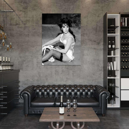 Natalie Wood Sexy Hot Retro Vintage Actress BW Wall Art Print Poster