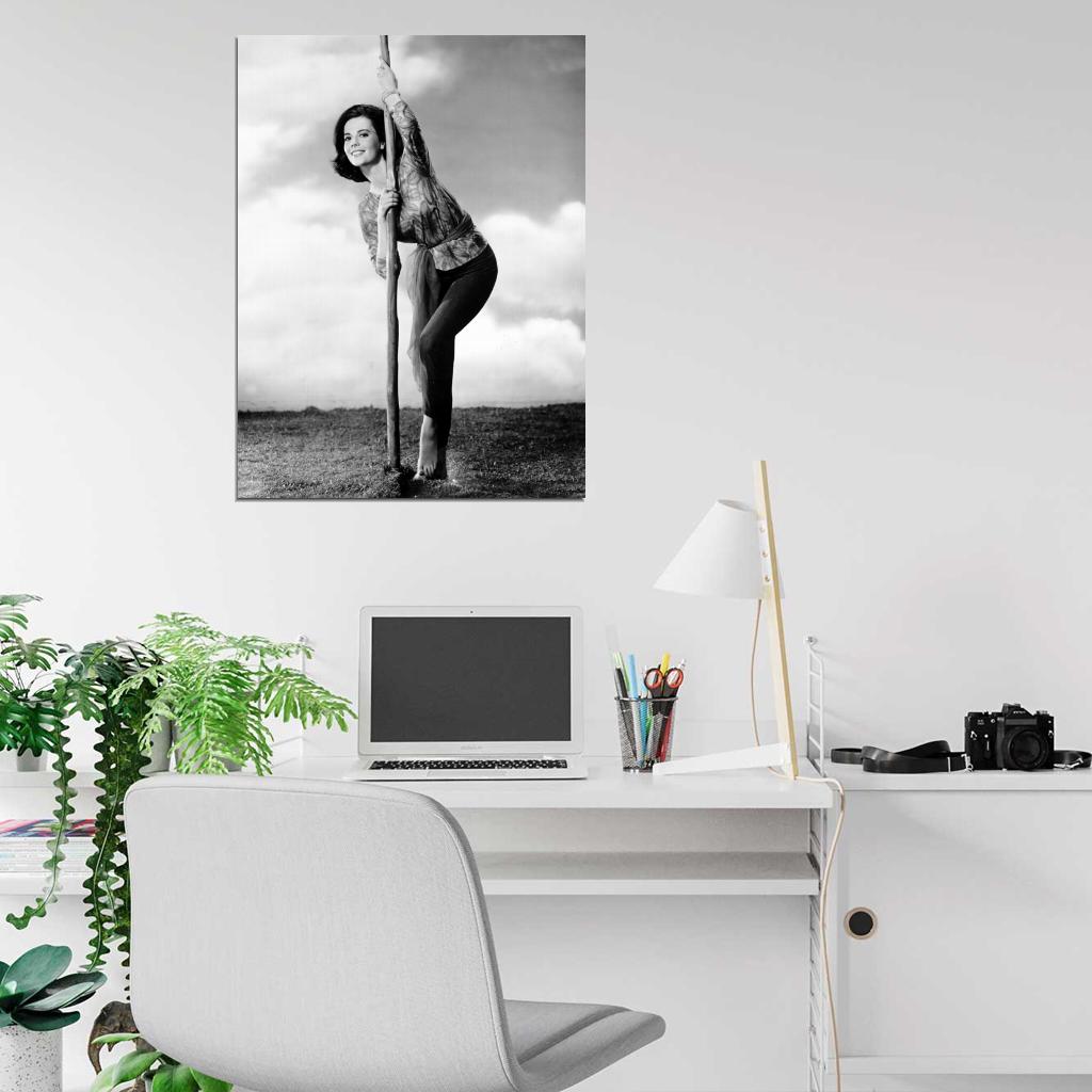 Natalie Wood Old Retro Vintage Actress BW Wall Art Print Poster