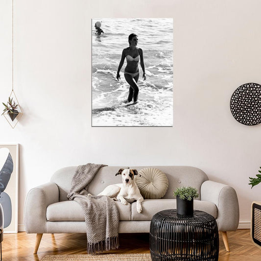 Natalie Wood Sexy Hot Retro Vintage Actress BW Wall Art Print Poster