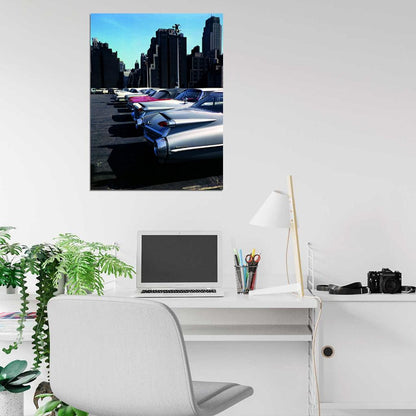 New York Cars Old Retro Vintage Classic Wall Art Print Poster