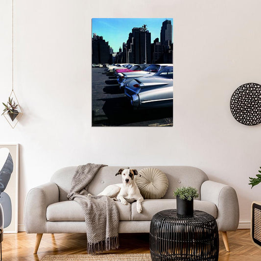 New York Cars Old Retro Vintage Classic Wall Art Print Poster