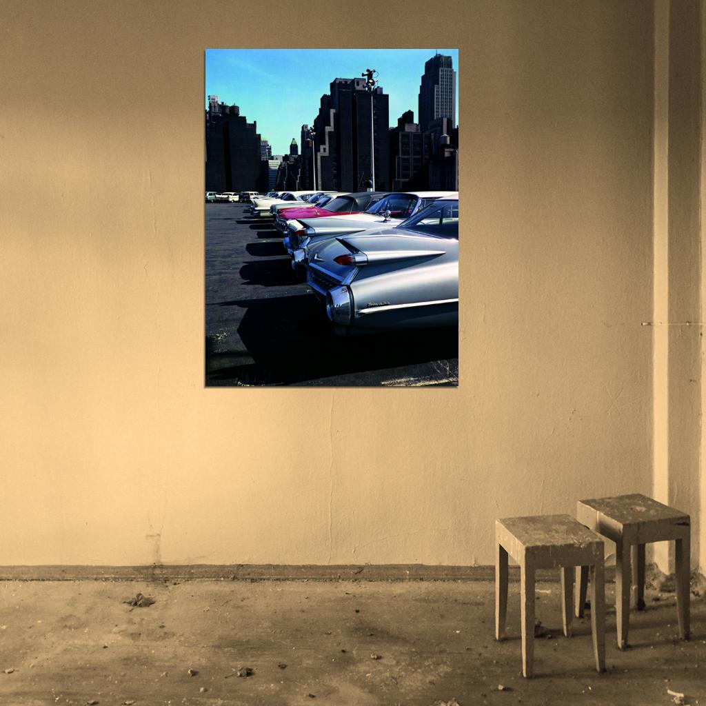 New York Cars Old Retro Vintage Classic Wall Art Print Poster