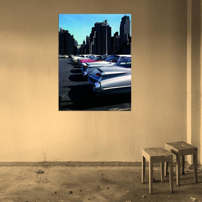 New York Cars Old Retro Vintage Classic Wall Art Print Poster