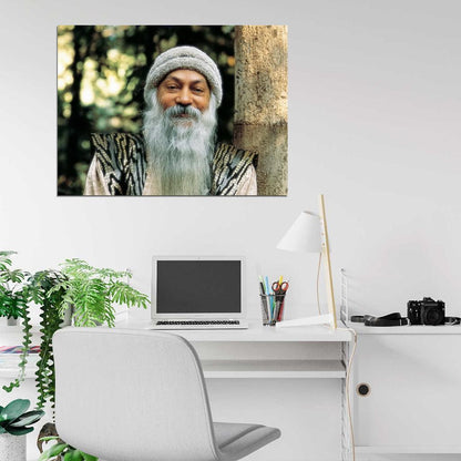 Osho Acharya Rajneesh Indian Guru Portrait Wall Art Print Poster
