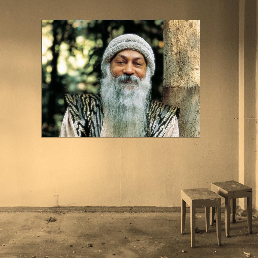 Osho Acharya Rajneesh Indian Guru Portrait Wall Art Print Poster